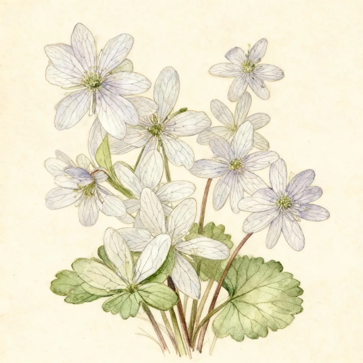 American liverwort (Hepatica americana)
