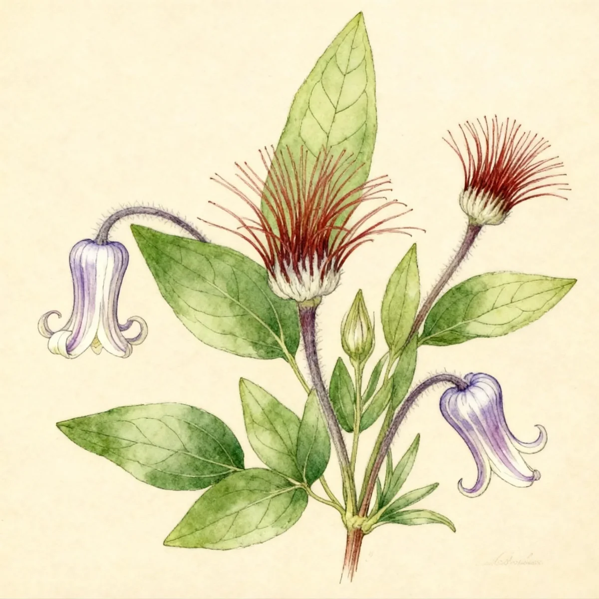 Fremont's leather flower (Clematis fremontii)