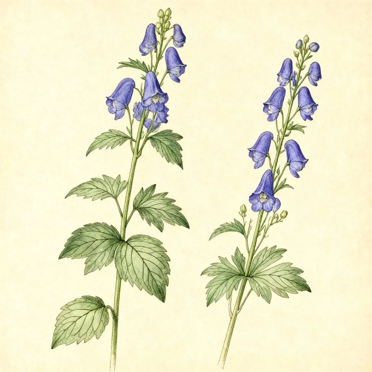 Azure monkshood (Aconitum carmichaelii var. angustius)