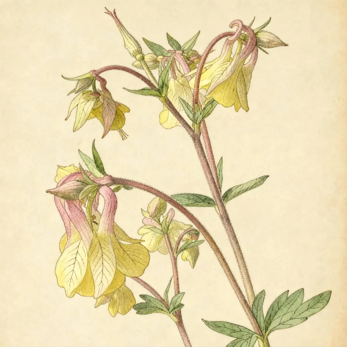 Columbine (Aquilegia viridiflora)
