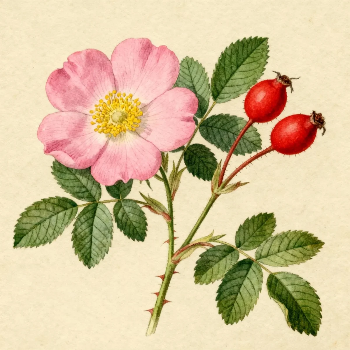 Carolina rose (Rosa carolina)