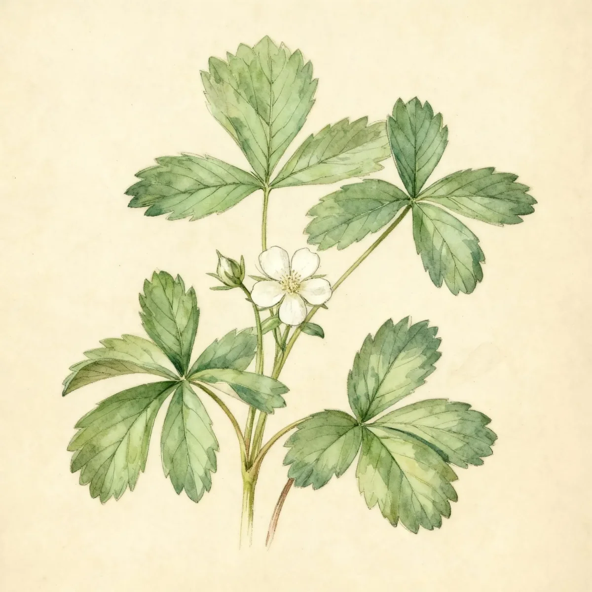 Cinquefoil (Potentilla alba)