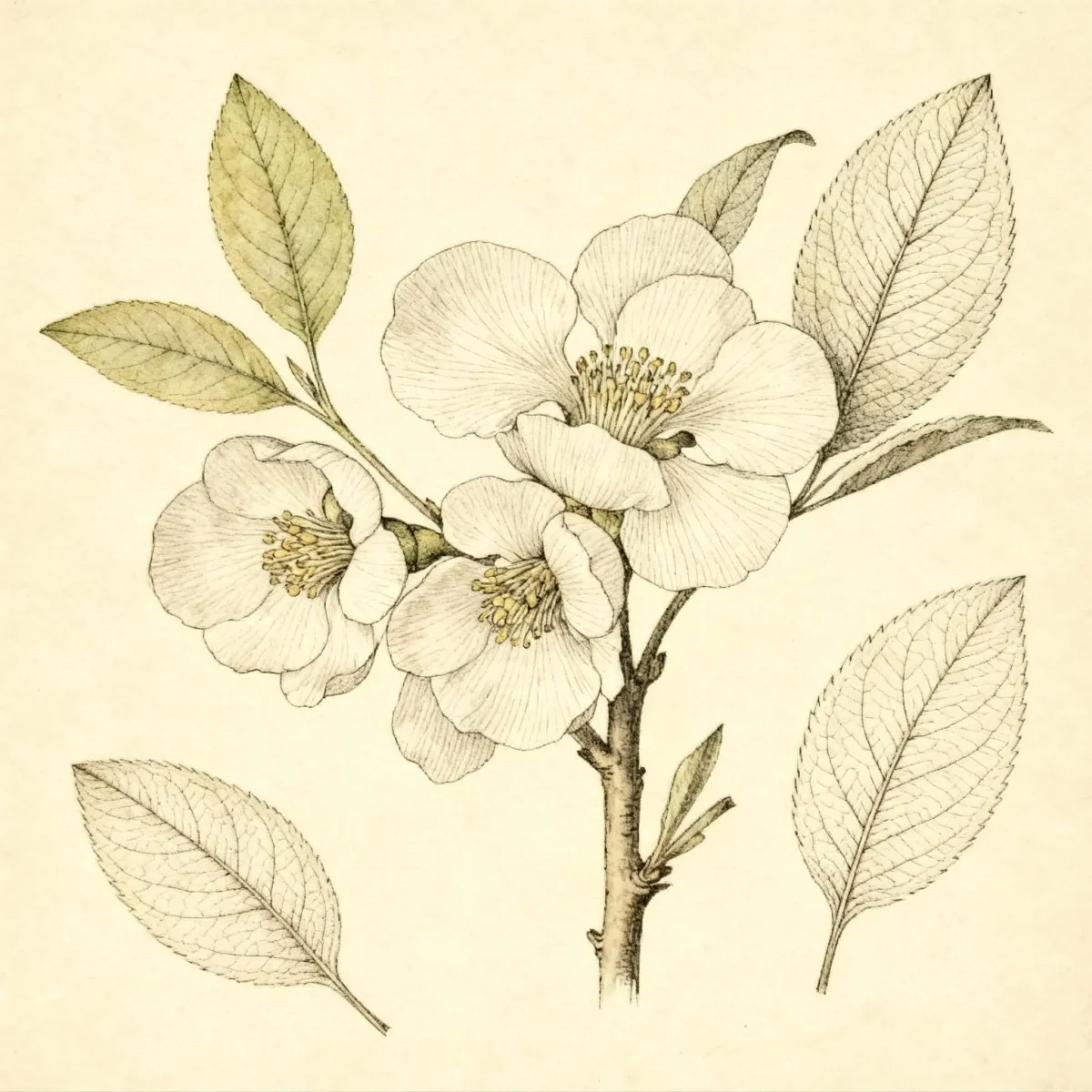 Japanese quince (Chaenomeles japonica)