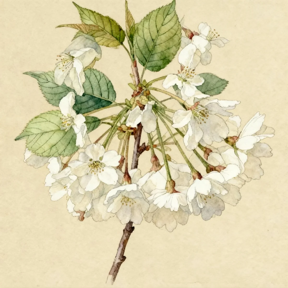 Higan cherry (Prunus subhirtella)
