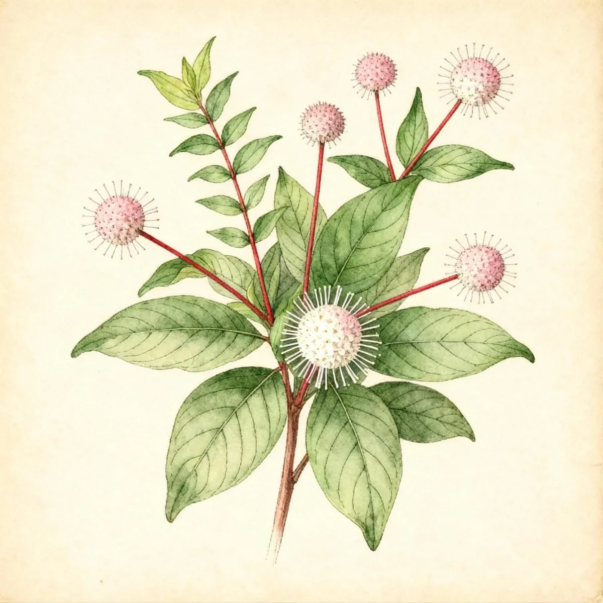 Chinese buttonbush (Adina rubella)