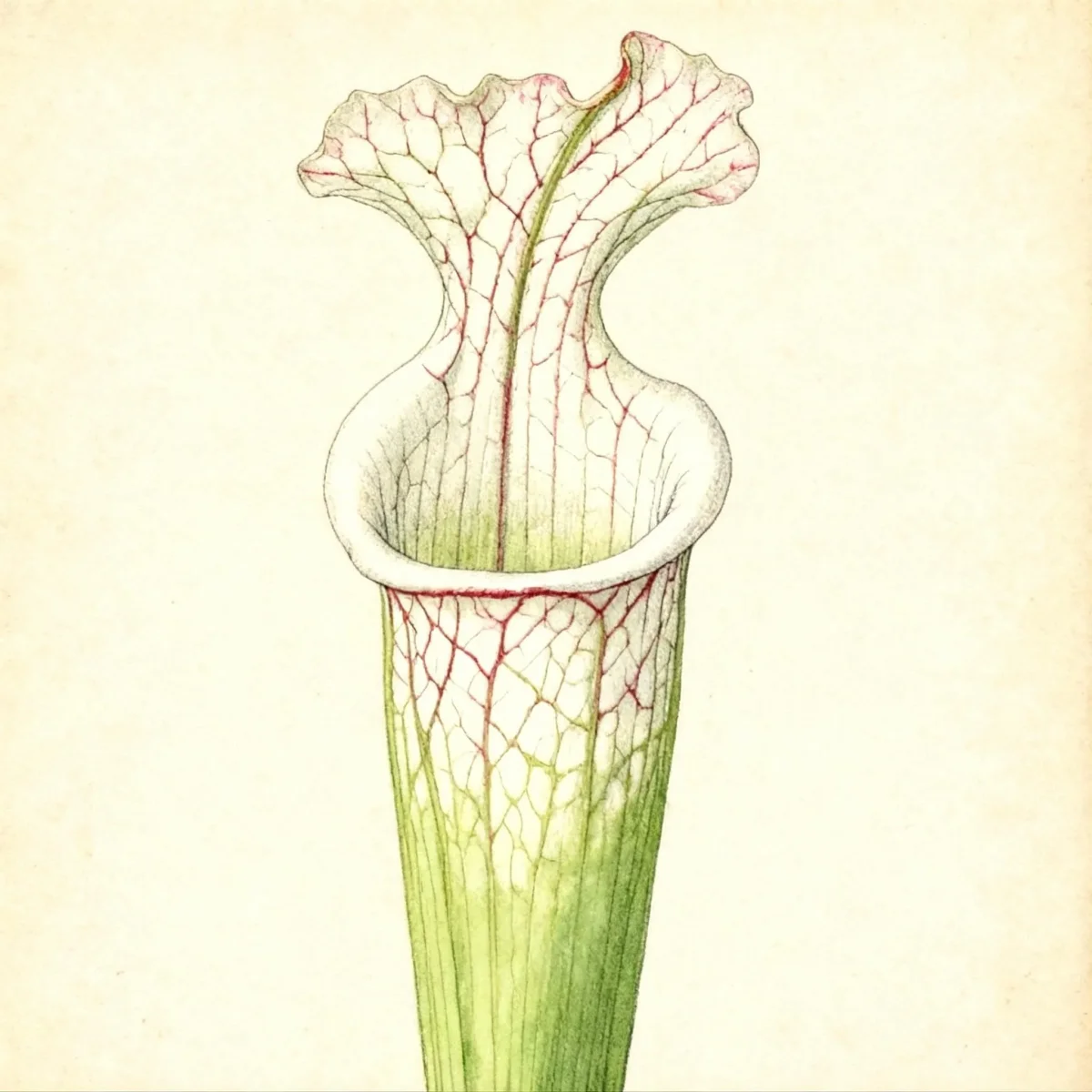 White trumpet pitcher plant