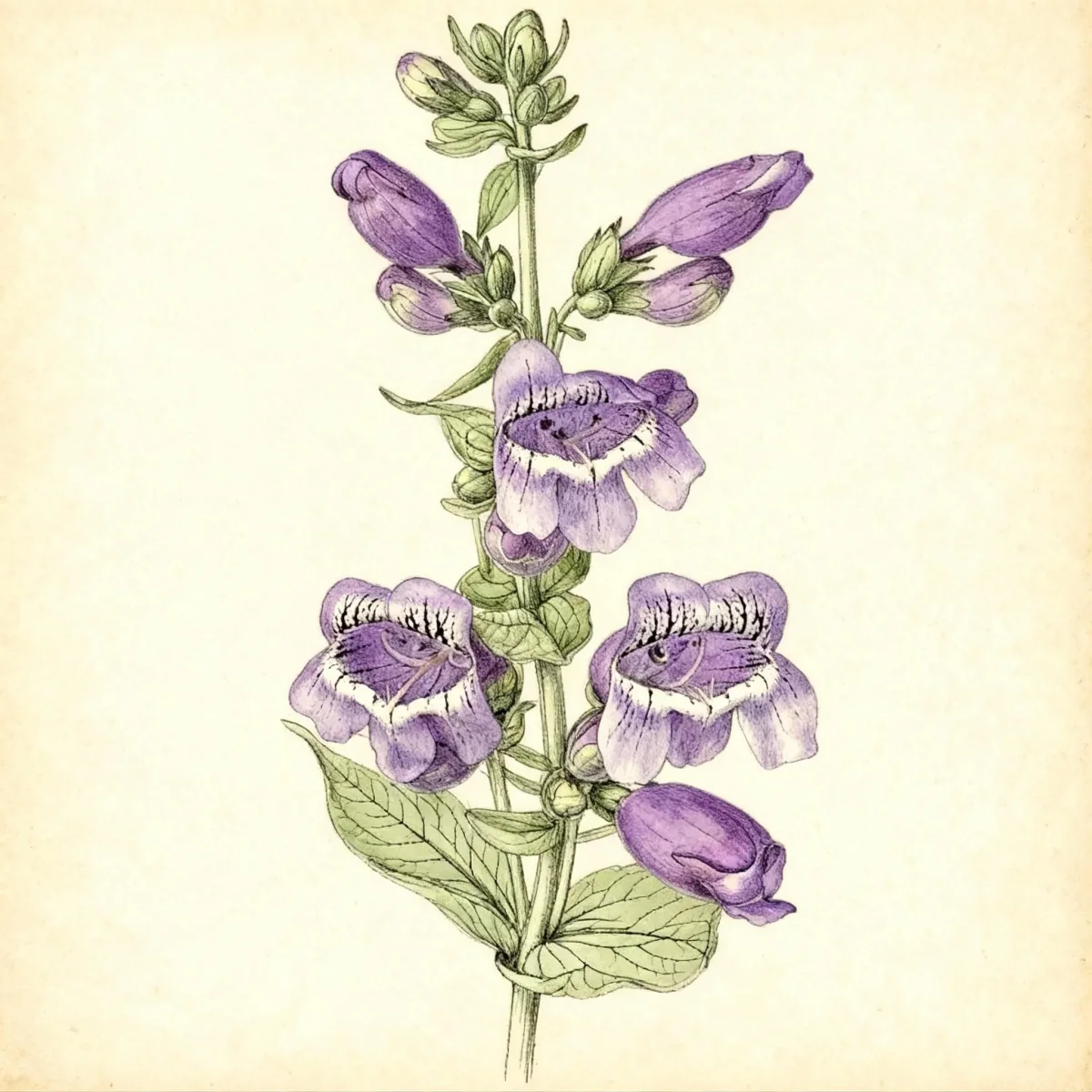 Dew flower (Penstemon cobaea var. purpureus)