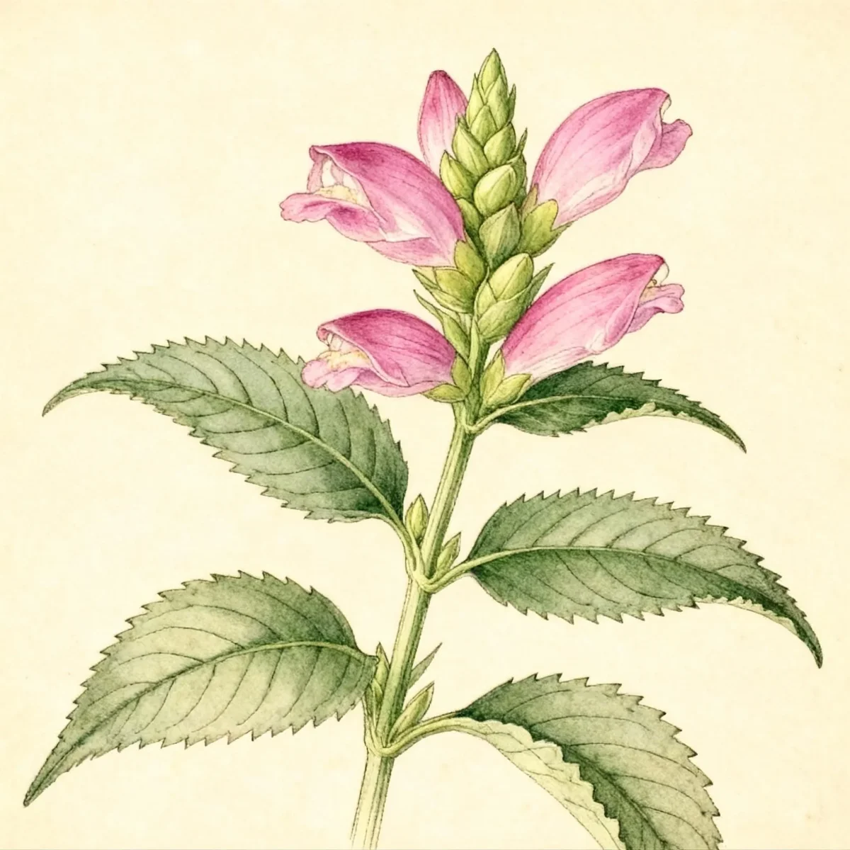 Pink turtlehead (Chelone lyonii)