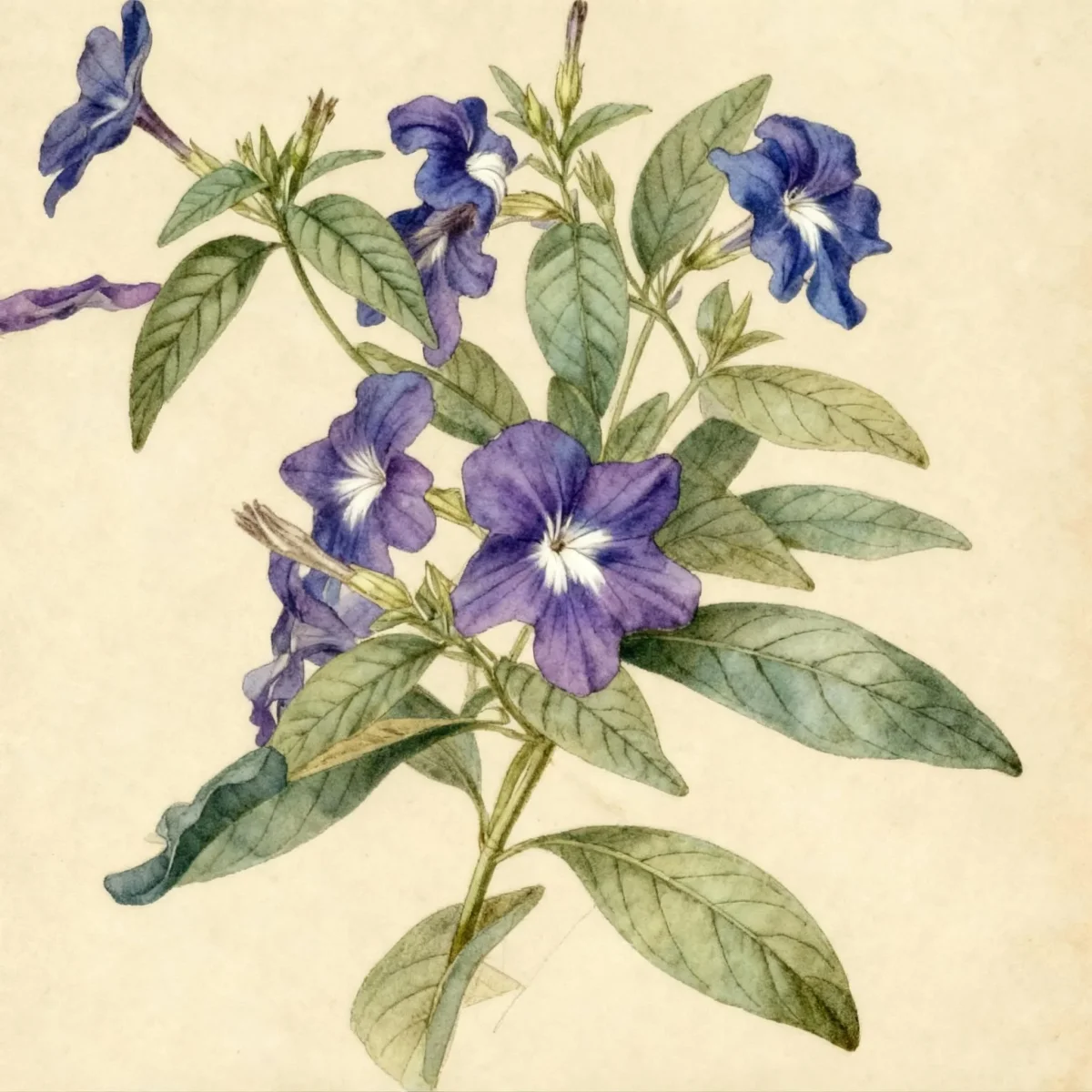 Bush violet (Browallia speciosa)