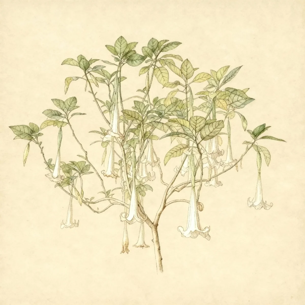 Angel's trumpet (Brugmansia × candida)