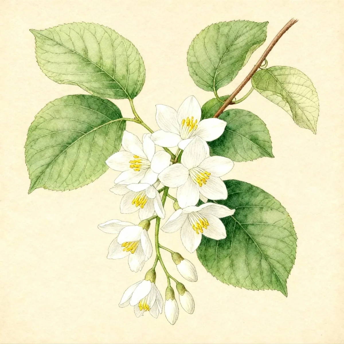 Fragrant snowbell (Styrax obassia)