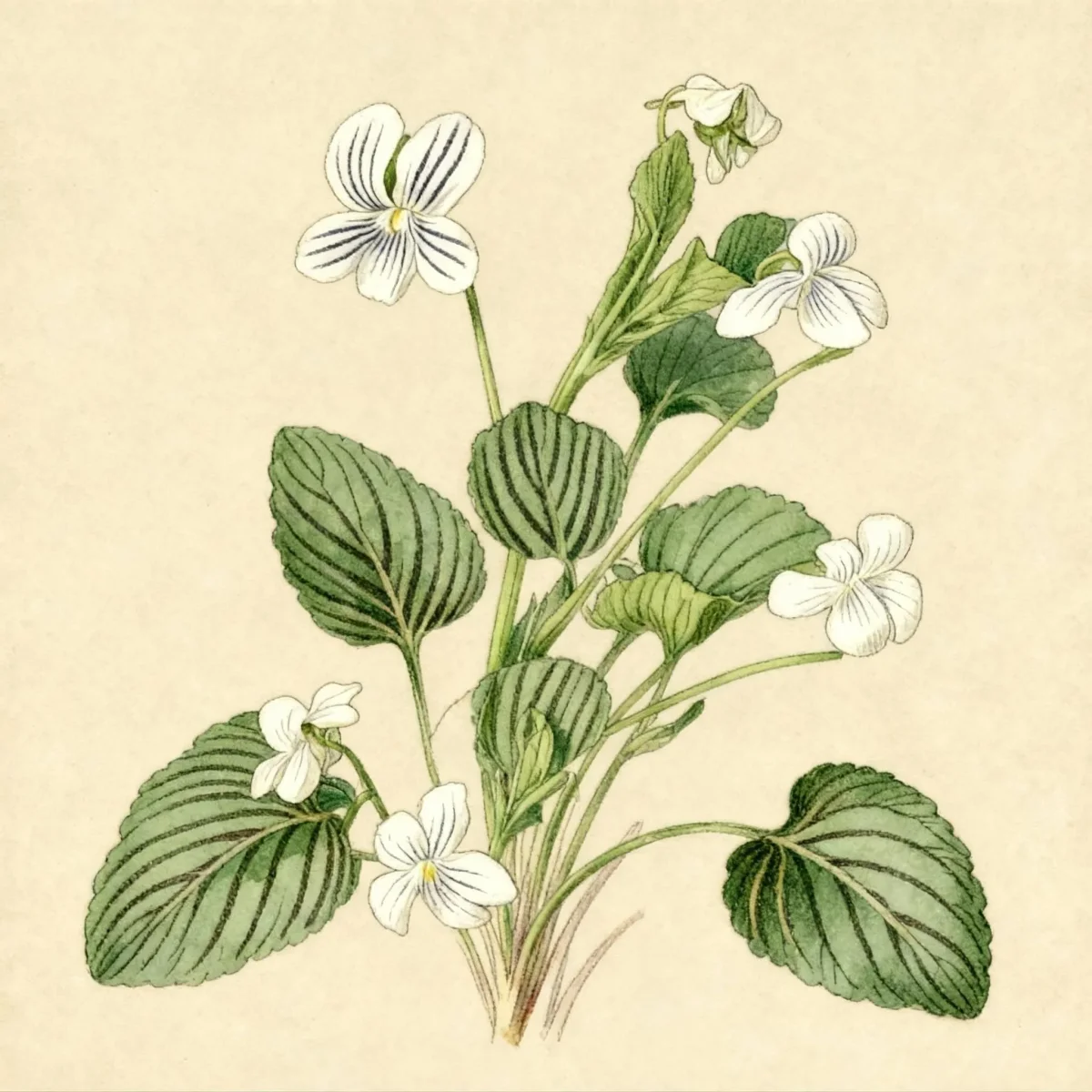 Striped cream violet (Viola striata)