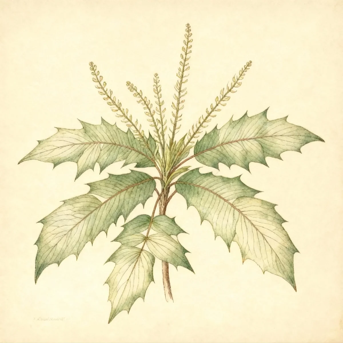 Oregon grape-holly (Mahonia japonica)