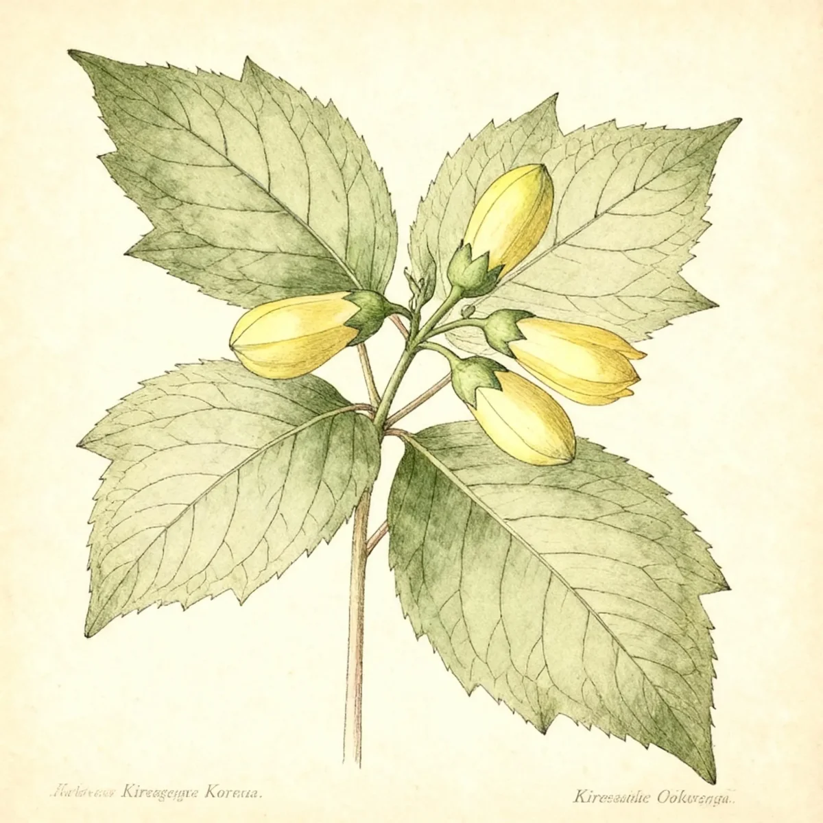 Kirengeshoma (Kirengeshoma koreana)