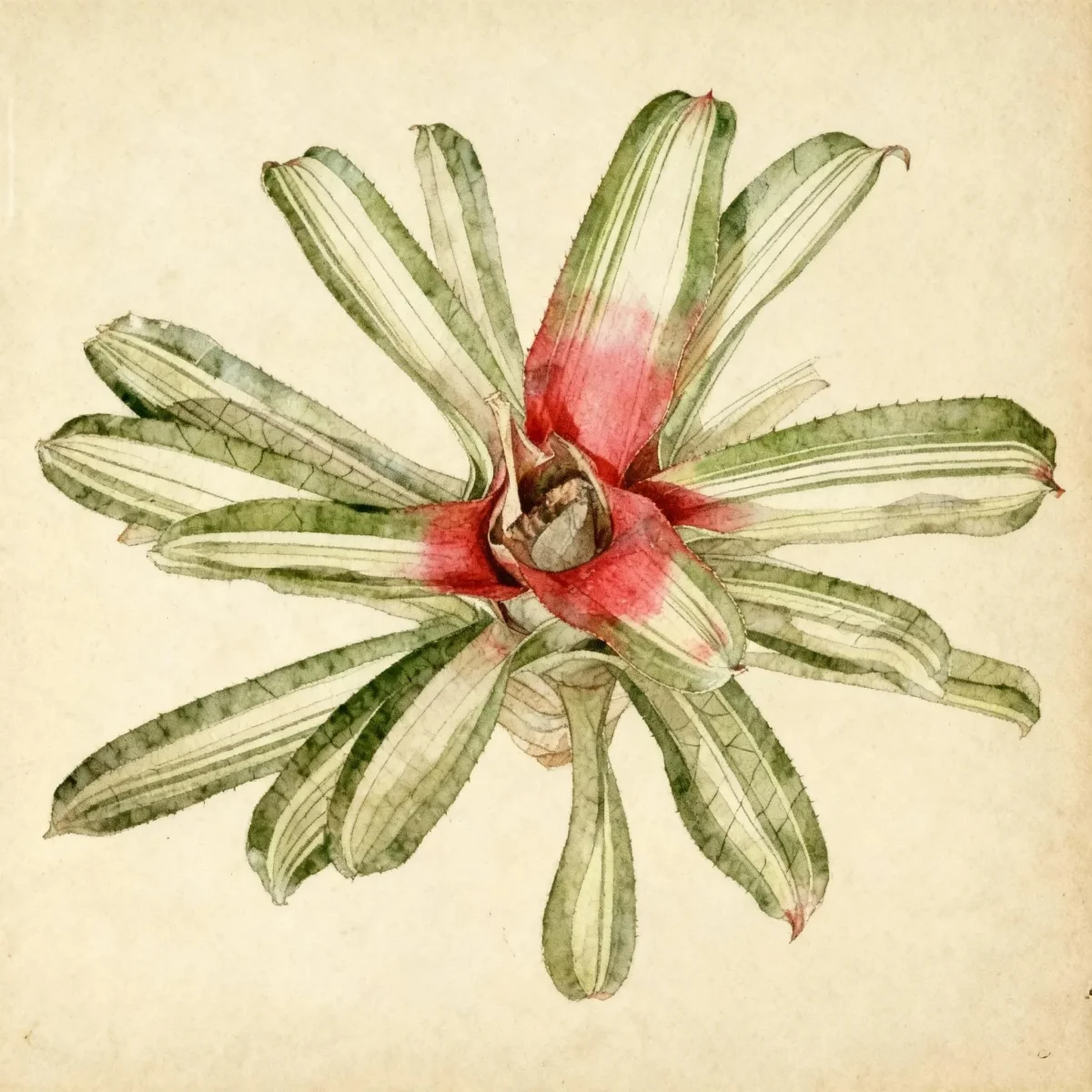 Blushing bromeliad (Neoregelia carolinae f. tricolor)