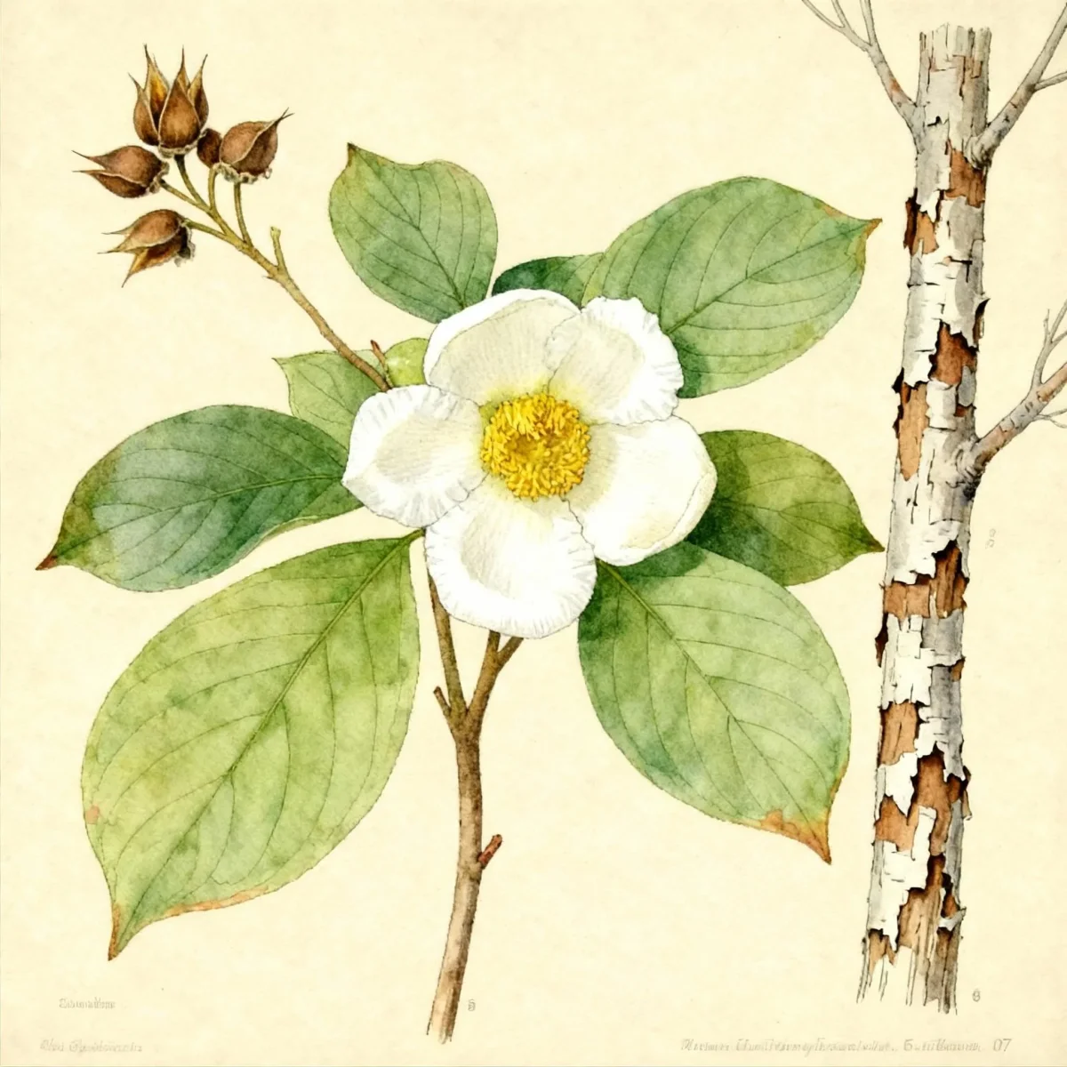 Japanese stewartia (Stewartia pseudocamellia)