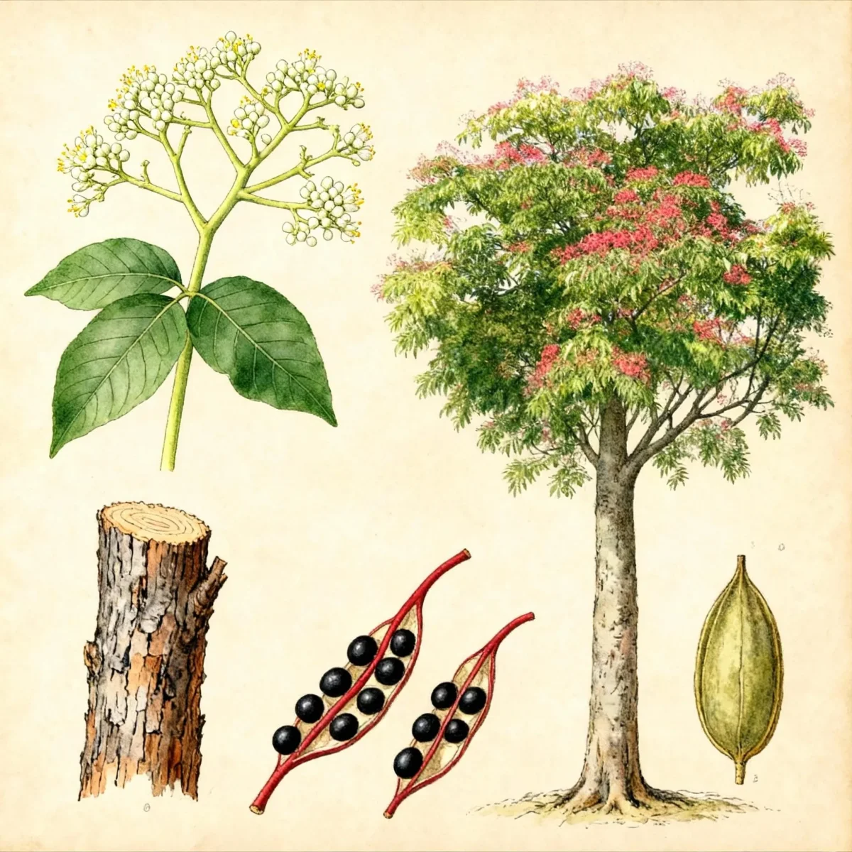 Bee bee tree (Tetradium daniellii)