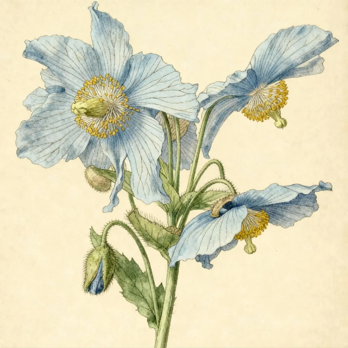 Asiatic poppy (Meconopsis grandis)