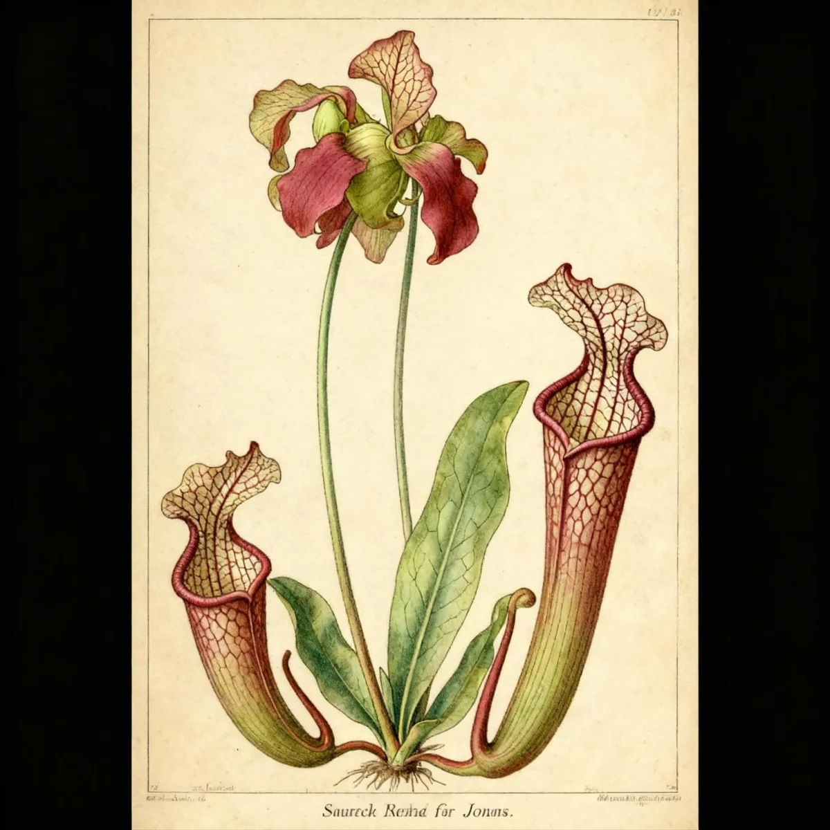 Sweet pitcher plant (Sarracenia rubra f. jonesii)
