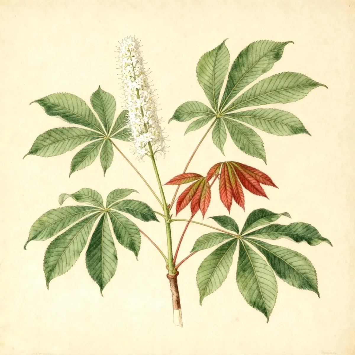 Chinese horse chestnut (Aesculus chinensis)