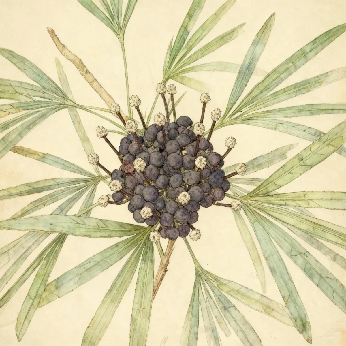 Miagos bush (Osmoxylon lineare)