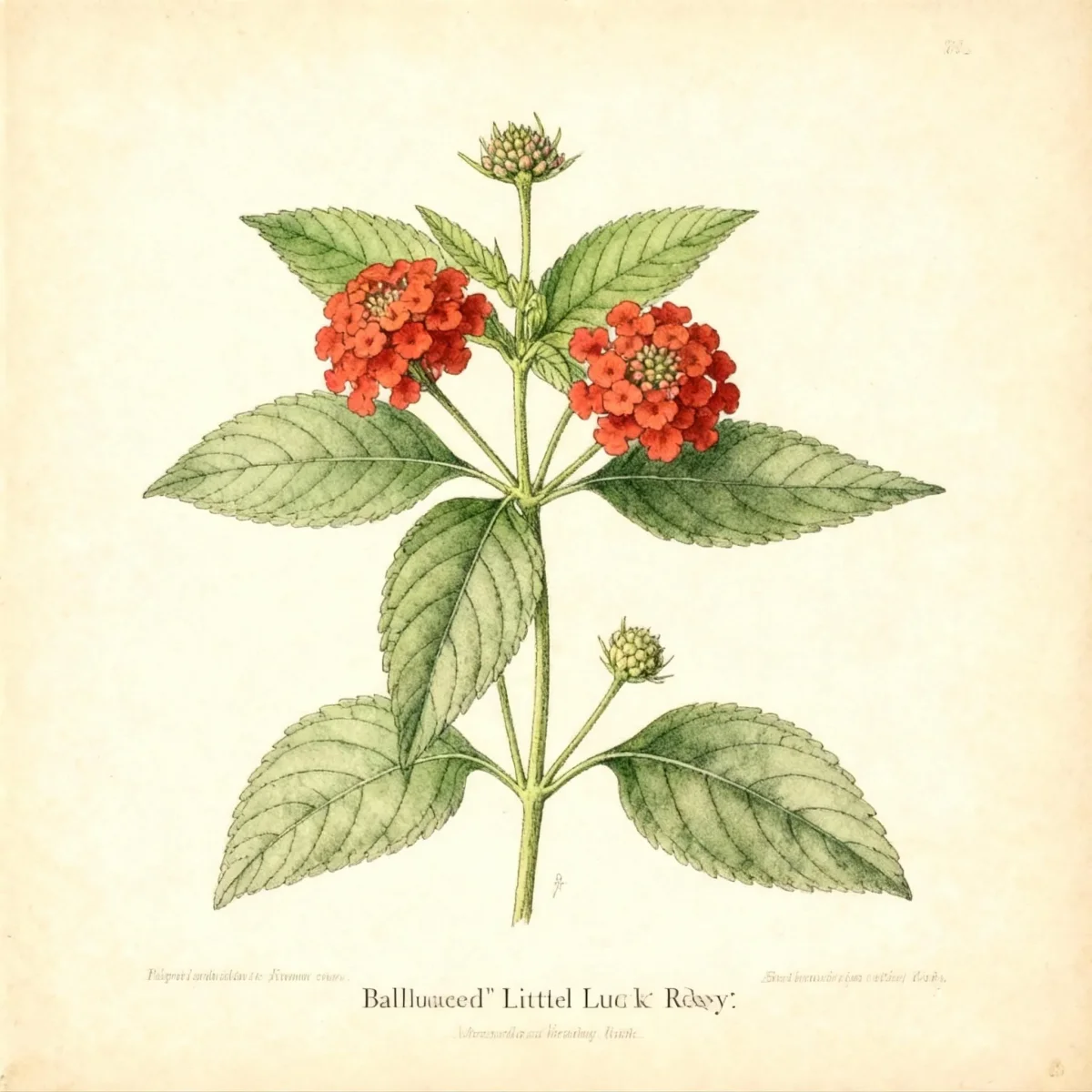 Lantana (Lantana camara 'Balluced' LITTLE LUCKY RED)
