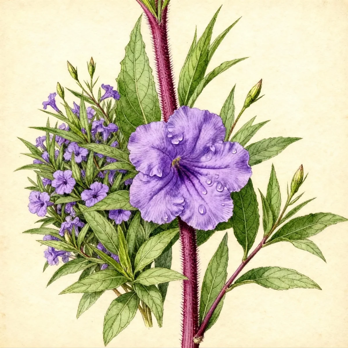 Mexican petunia (Ruellia simplex 'Purple Showers')