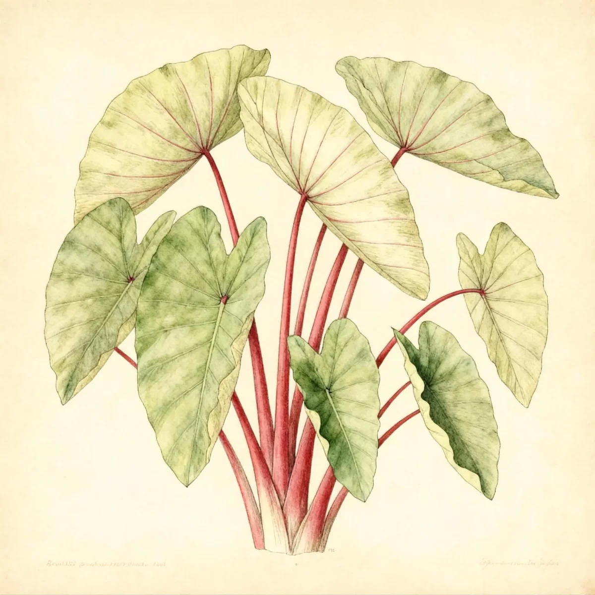 Taro (Colocasia esculenta 'Hawaiian Punch')