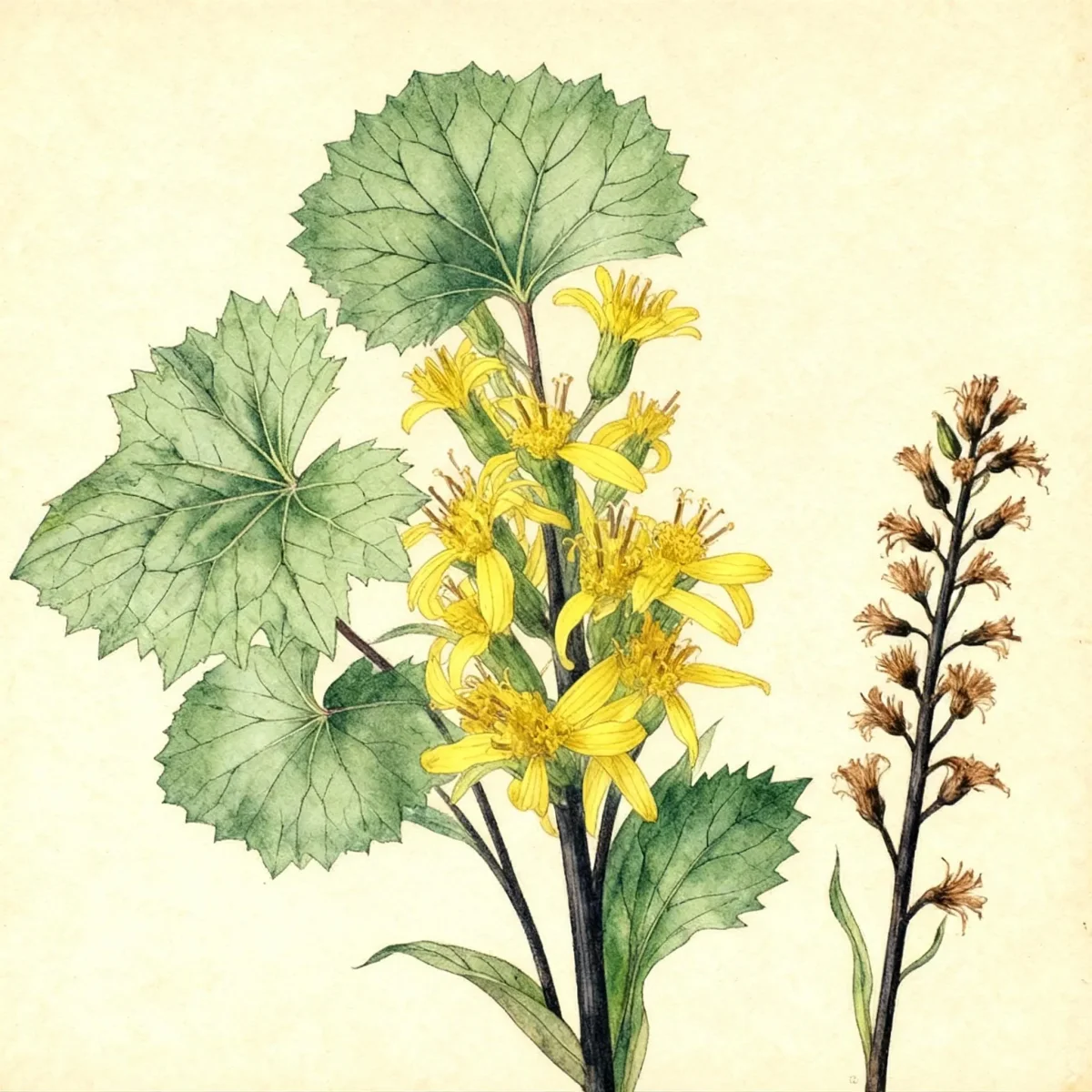 Leopard plant (Ligularia 'Bottle Rocket')