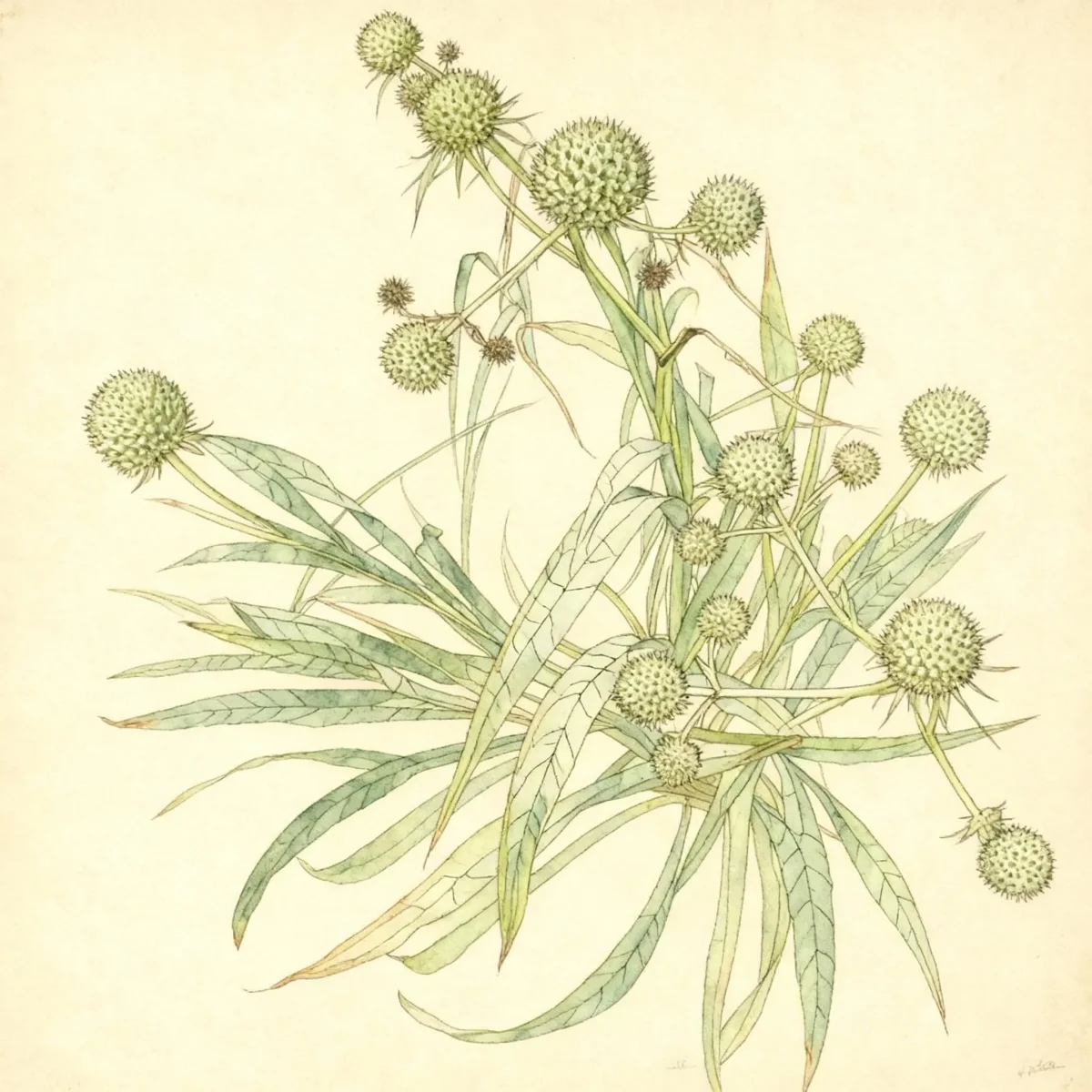 Rattlesnake master (Eryngium yuccifolium 'Prairie Moon')