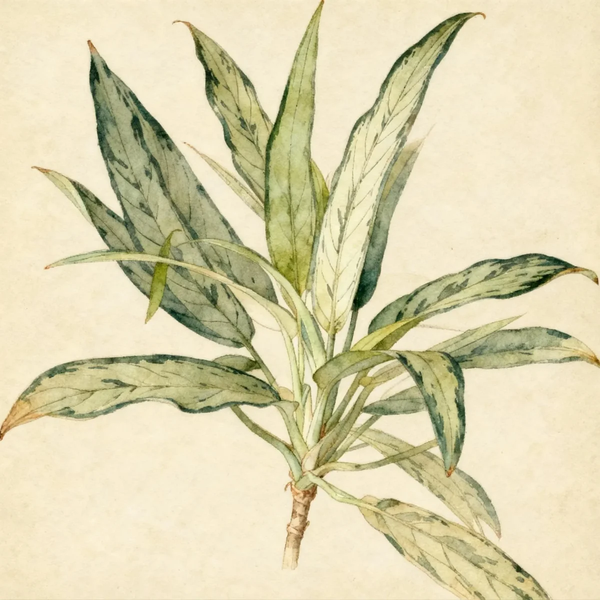 Chinese evegreen (Aglaonema 'Cutlass')