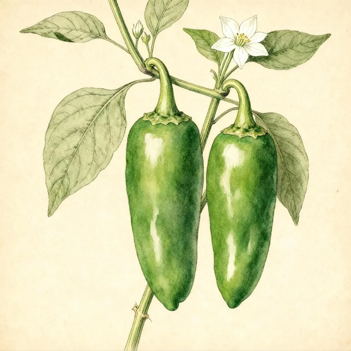Hot pepper (Capsicum annuum 'Emerald Fire')