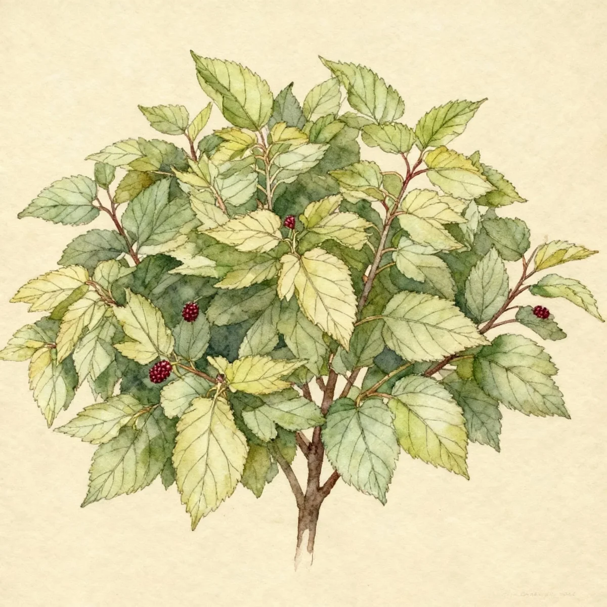 Red mulberry (Morus rubra 'Super Dwarf')