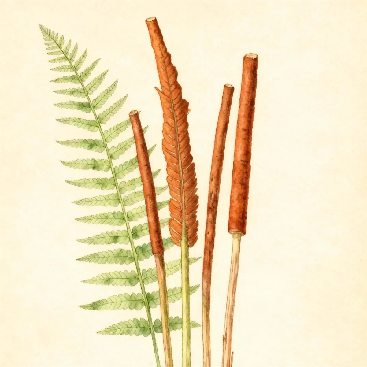 Cinnamon fern (Osmundastrum cinnamomeum)