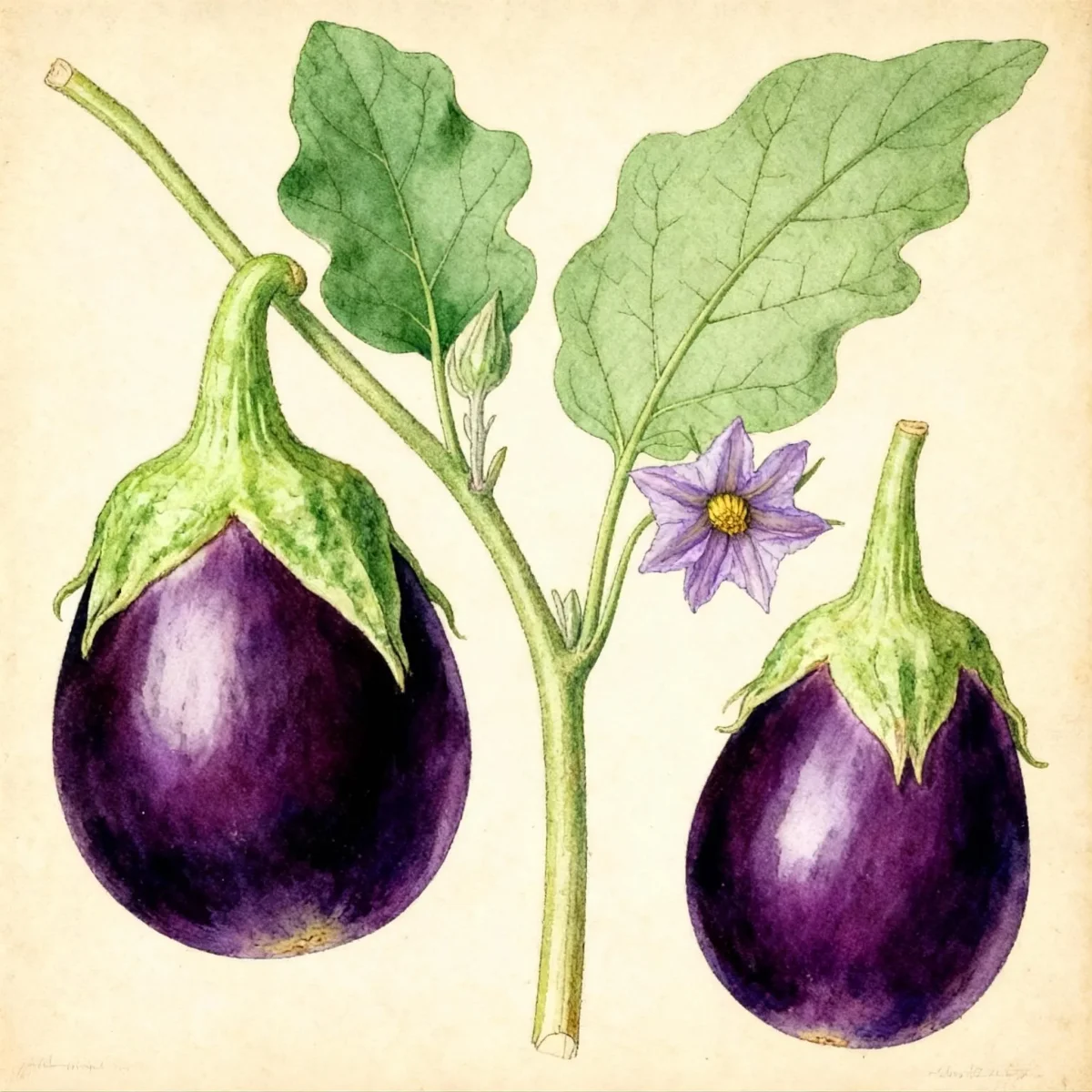 Eggplant (Solanum melongena 'Aswad')