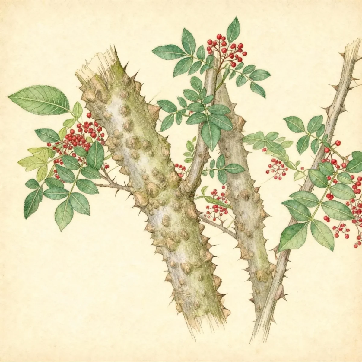 Southern prickly-ash (Zanthoxylum clava-herculis)