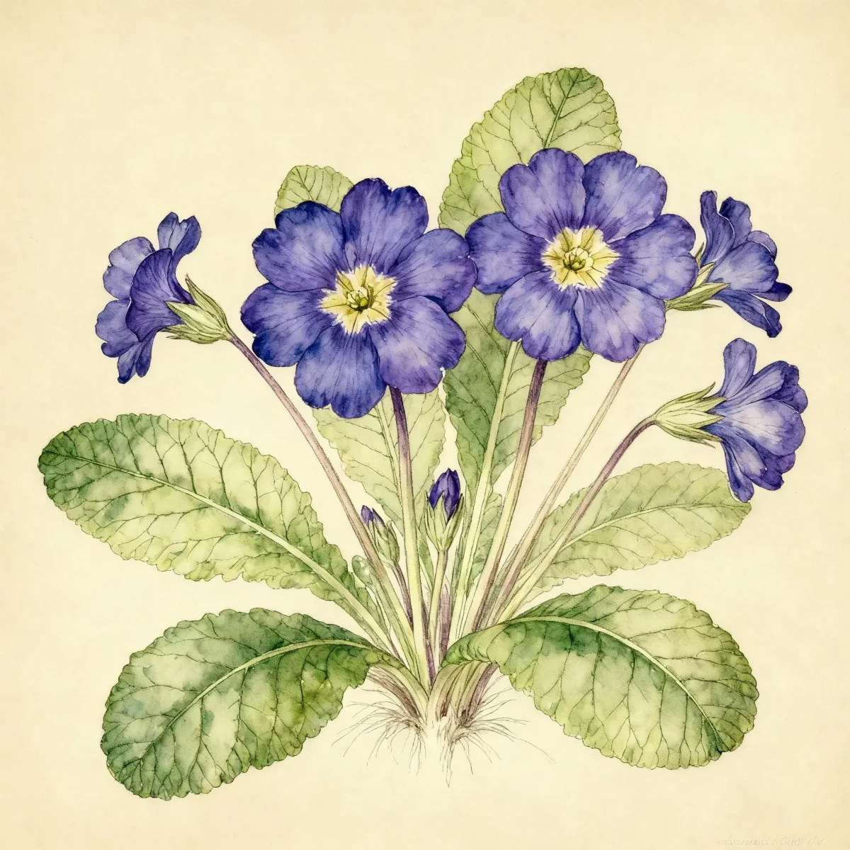 Primrose (Primula vulgaris 'Kerbelcob' BELARINA COBALT BLUE)