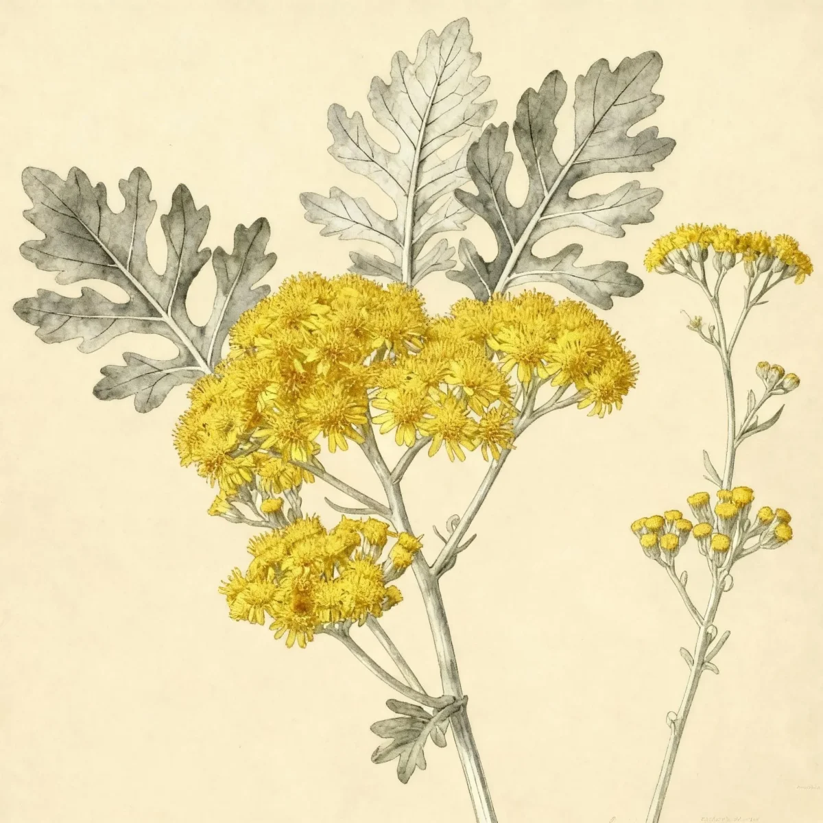 Silver ragwort (Jacobaea maritima)