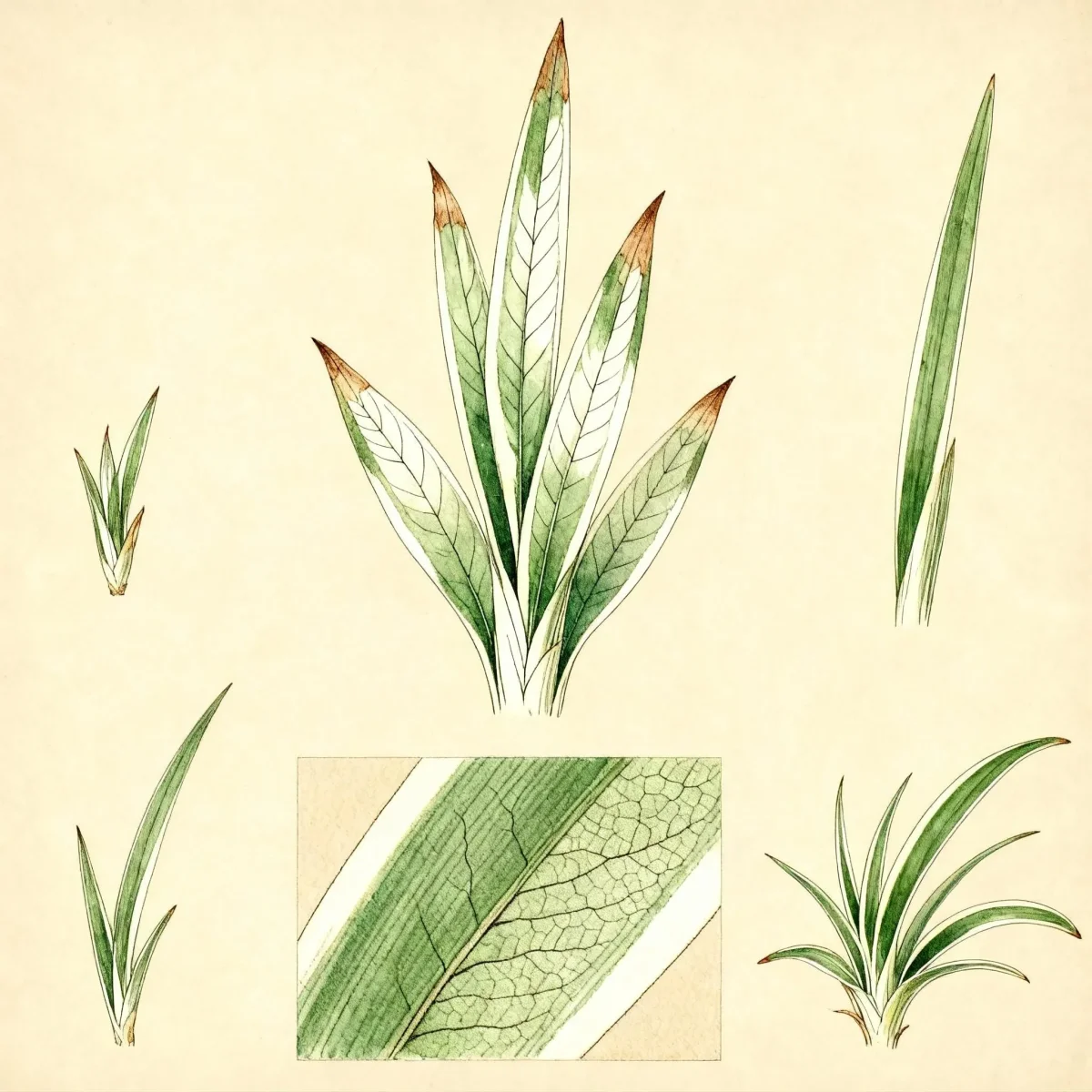 Flax lily (Dianella tasmanica 'Variegata')