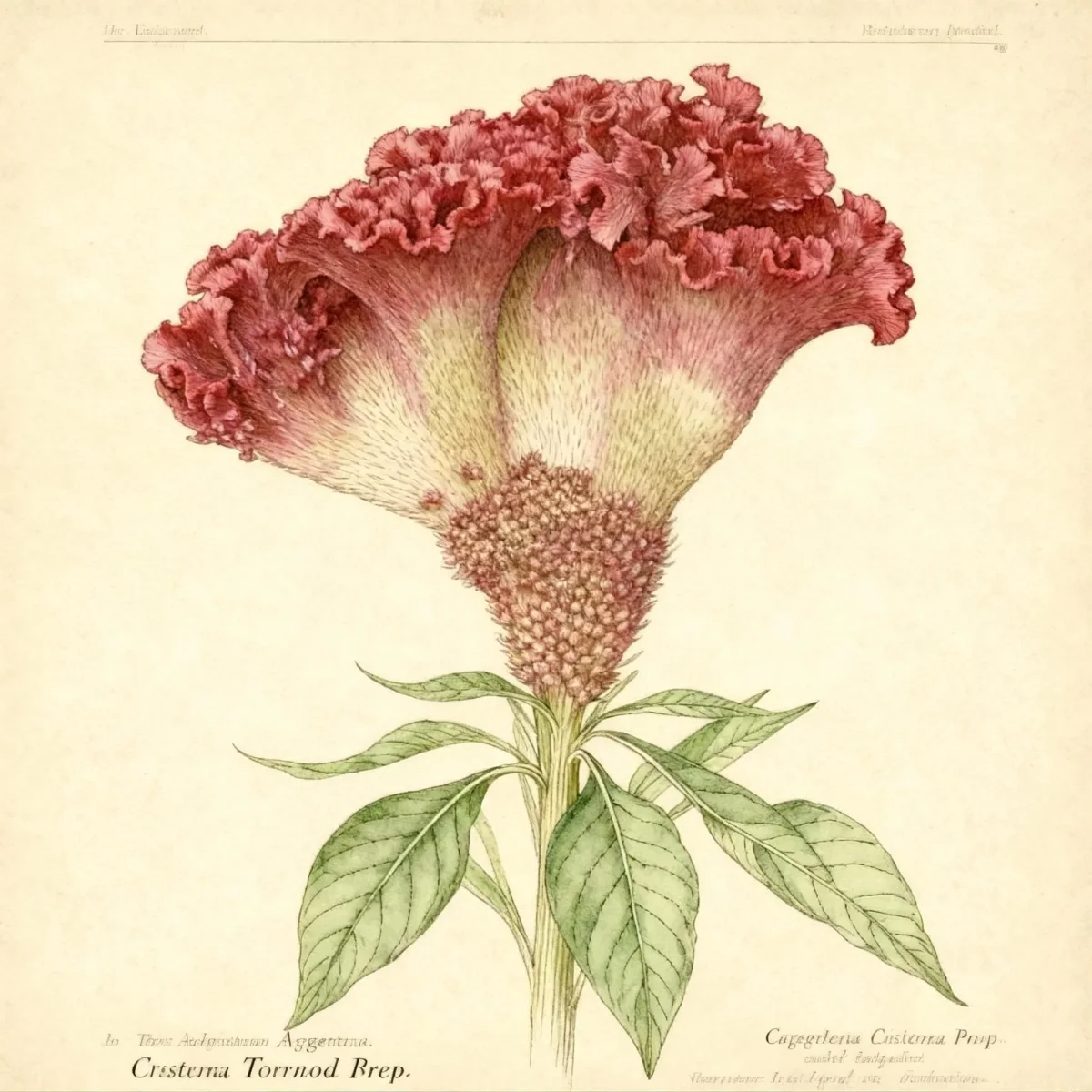 Cockscomb (Celosia argentea (Cristata Group) 'Tornado Red')