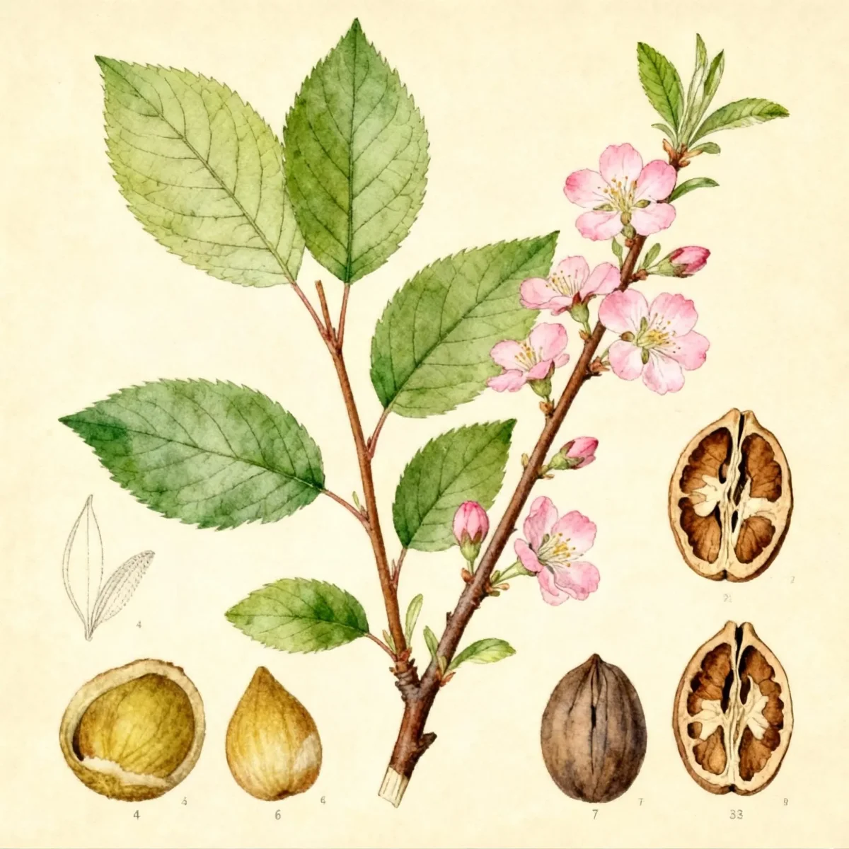 Asian shrub cherry (Cerasus erythrocarpa)