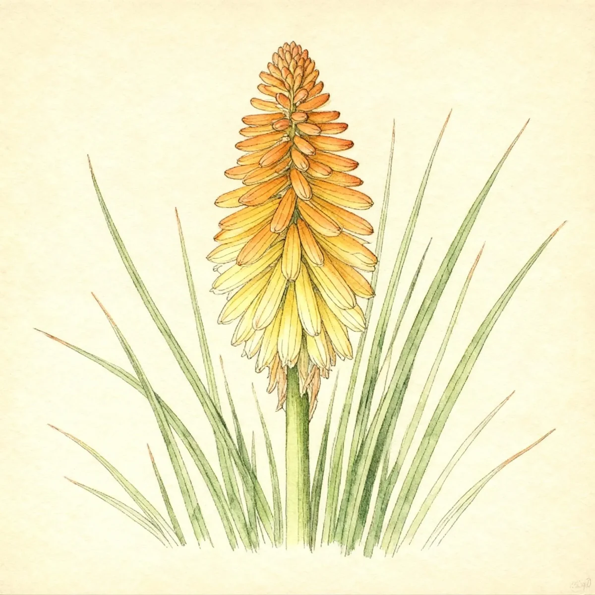 Red-hot poker (Kniphofia 'High Roller')