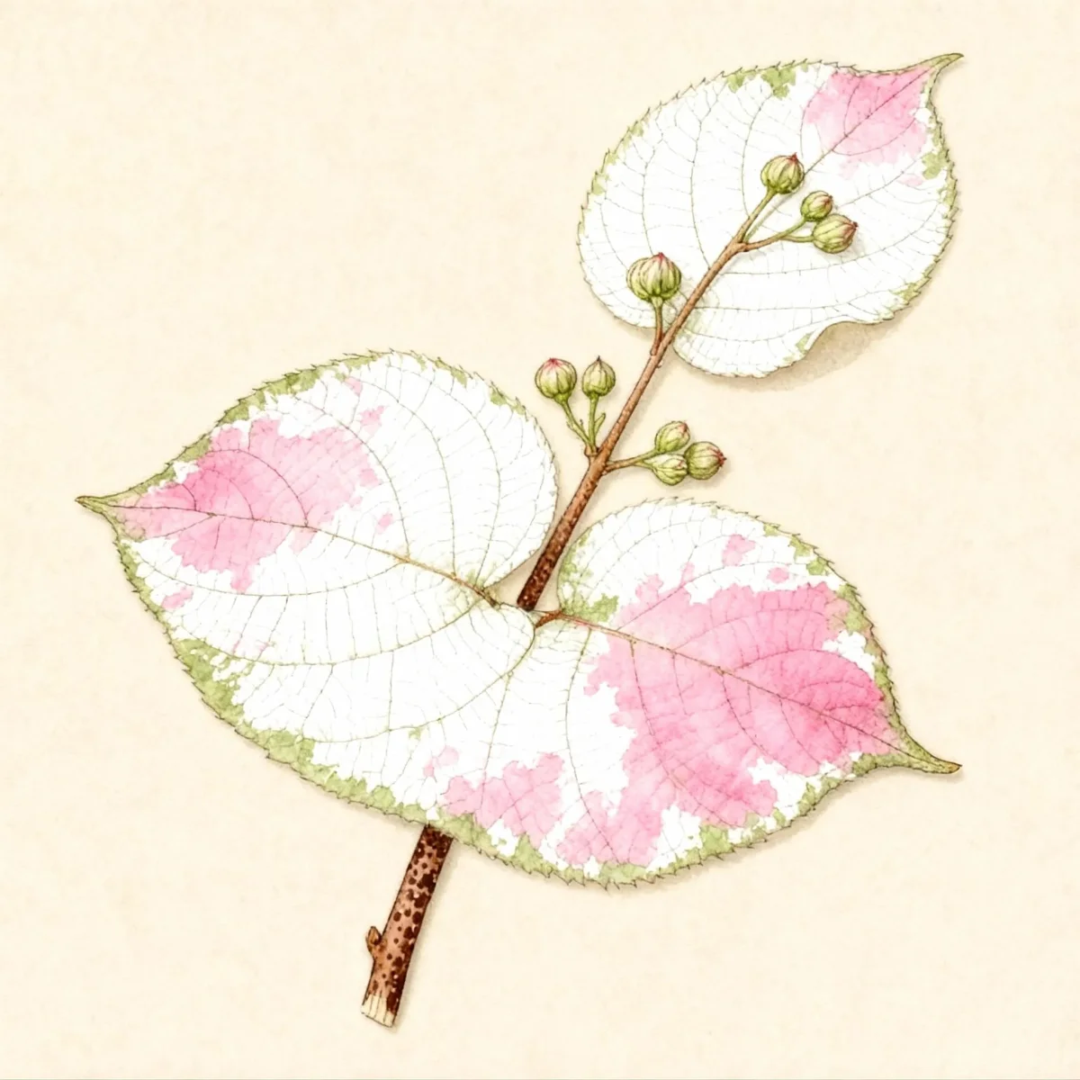 Variegated kiwi vine