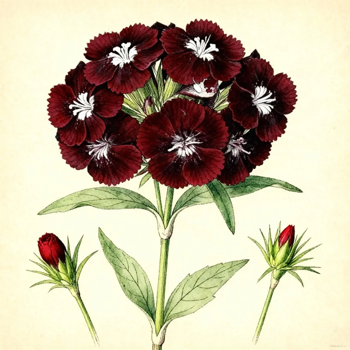 Pink (Dianthus barbatus 'PAS905052' SWEET BLACK CHERRY)