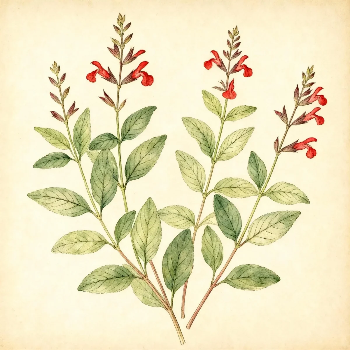Autumn sage (Salvia greggii 'Radio Red')