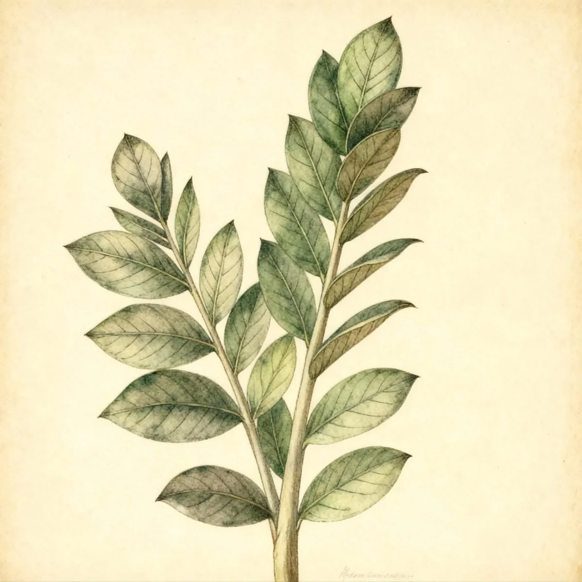 ZZ plant (Zamioculcas zamiifolia 'Raven')