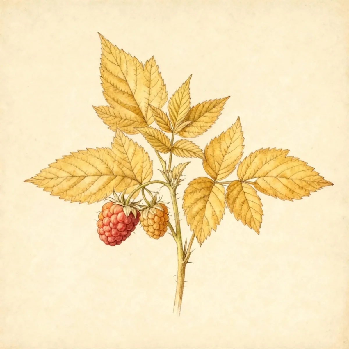 Raspberry (Rubus idaeus 'Double Gold')