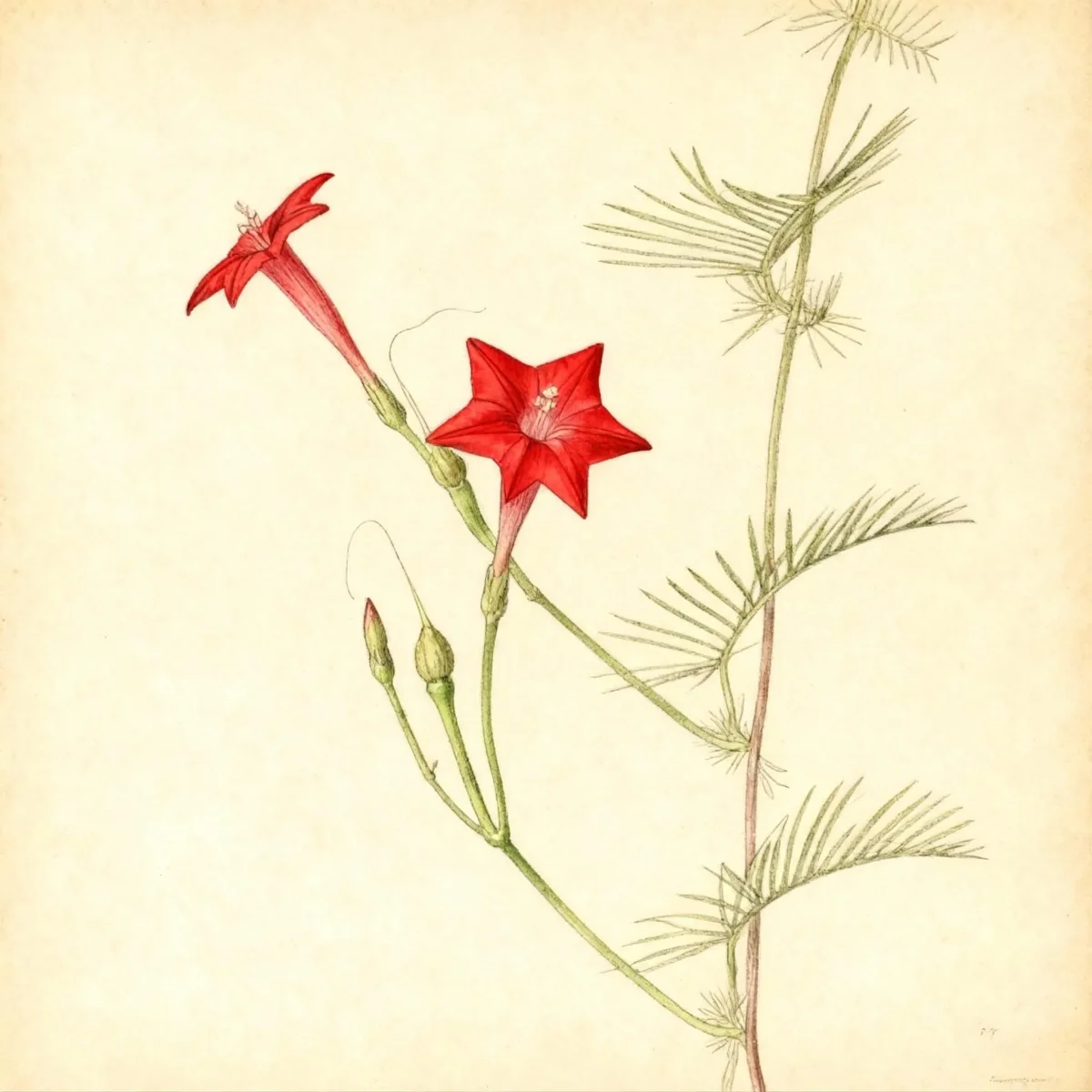 Cardinal climber (Ipomoea × sloteri)