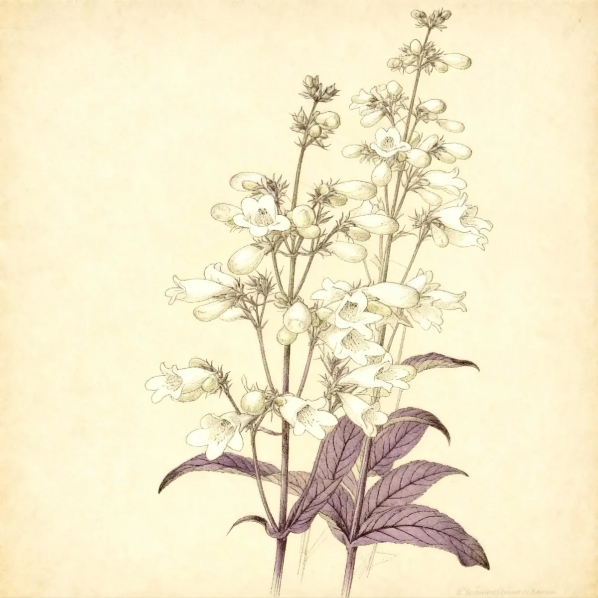 Beardtongue (Penstemon digitalis 'Onyx and Pearls')