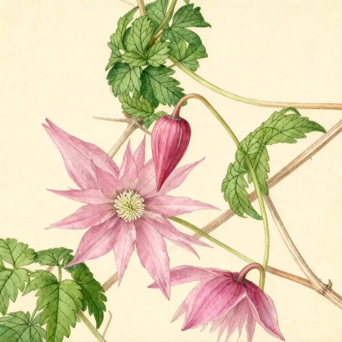 Clematis (Clematis 'Zocoro' SPARKY PINK)